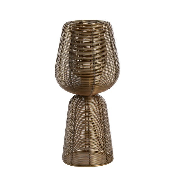 Kovová stolní lampa v bronzové barvě (výška 42 cm) Aboso – Light & Living