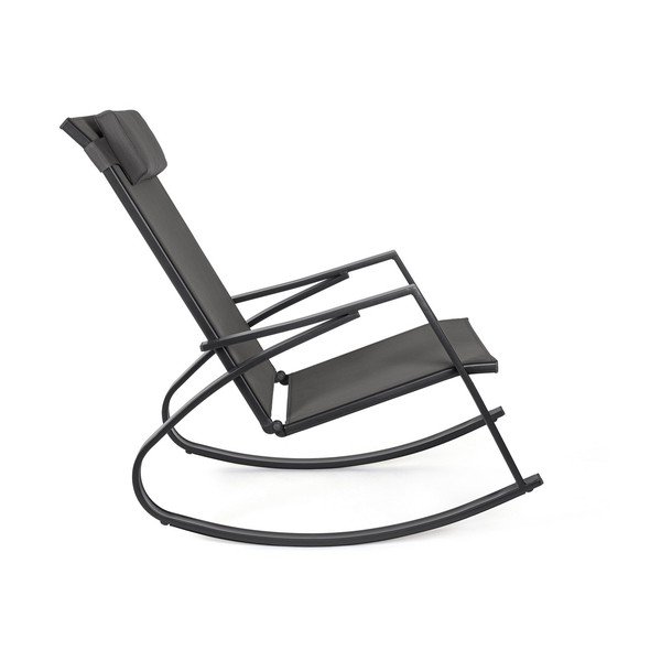 Antracitové kovové zahradní křeslo Ercolano – Bizzotto-image-3