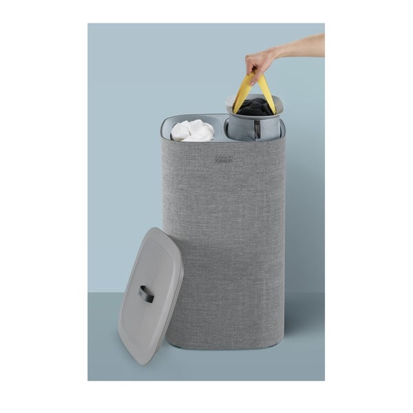 Šedý textilní koš na prádlo Joseph Joseph Tota, 60 l-image-3