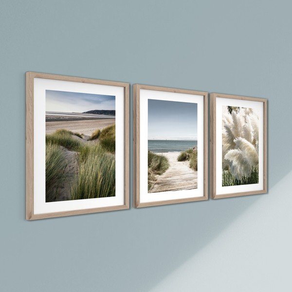 Tištěné obrazy v sadě 3 ks s rámem 30x40 cm Tranquil – Styler-image-3