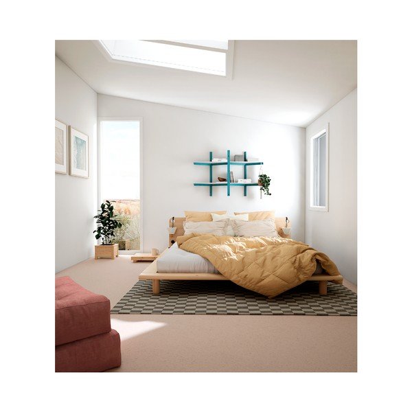 Dvoulůžková postel z borovicového dřeva s roštem 160x200 cm Peek – Karup Design-image-1