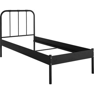 Černá kovová jednolůžková postel bez roštu 90x200 cm Aaron – Støraa