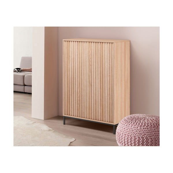 Skříňka v dekoru dubu v přírodní barvě 80x110 cm Celine - Støraa-image-4