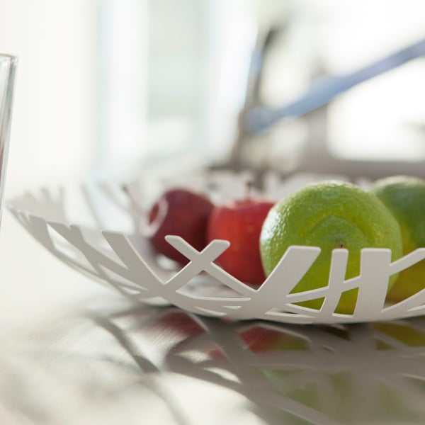 Bílá mísa na ovoce YAMAZAKI Tower, ø 26 cm-image-3