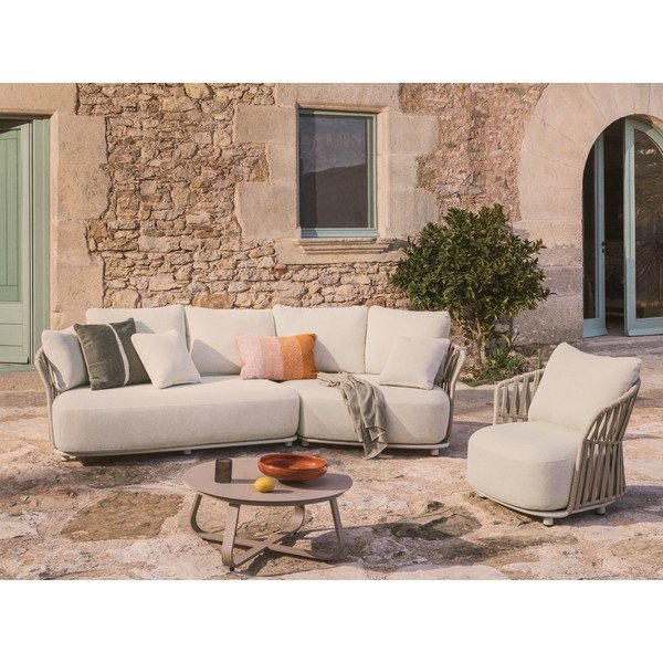 Béžová/taupe zahradní modulární pohovka 167 cm Osani – Kave Home-image-1