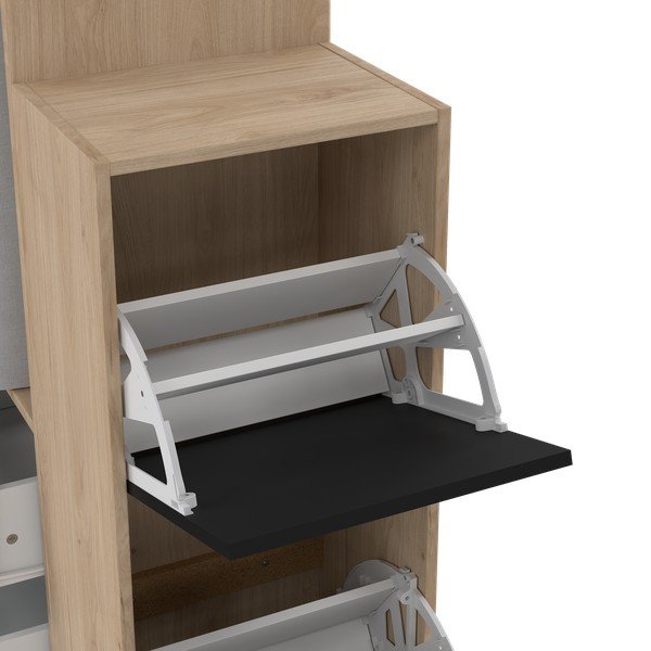 Předsíňová sestava v dekoru dubu v černo-přírodní barvě Kit – Tvilum-image-1