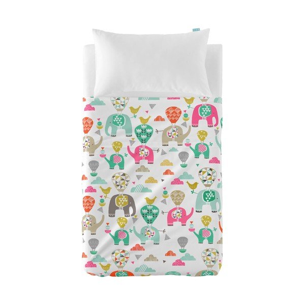 Přehoz a povlak na polštář Moshi Moshi Elephant Parade, 100 x 135 cm