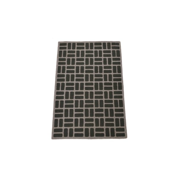 Ručně tkaný koberec Grey Squares, 120x180 cm
