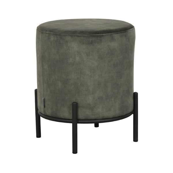 Khaki sametový taburet Troy – LABEL51-image-1