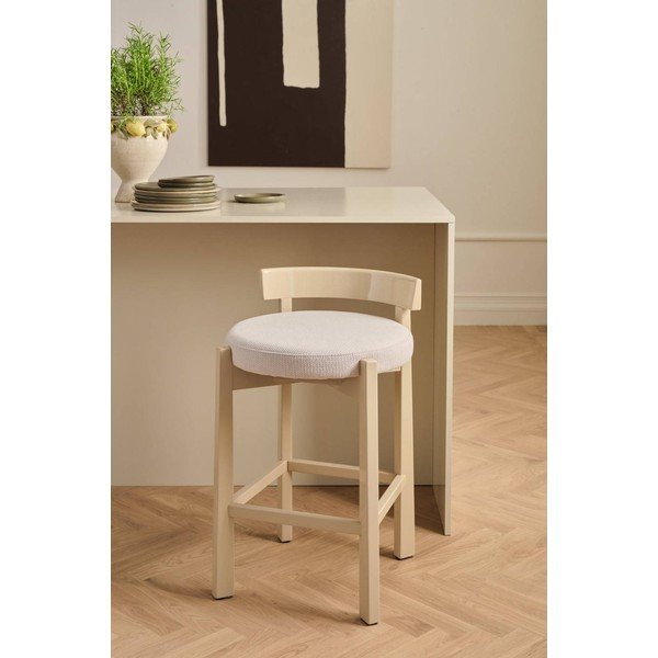 Béžová čalouněná barová židle (výška sedáku 66 cm) Hugg – Ellos Home-image-1