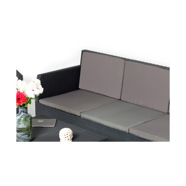 Tmavě šedý plastový zahradní lounge set pro 5 Diana – Toomax-image-3