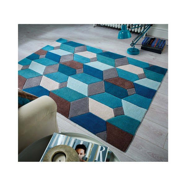 Modrý koberec Flair Rugs Scope, 120 x 170 cm-image-4