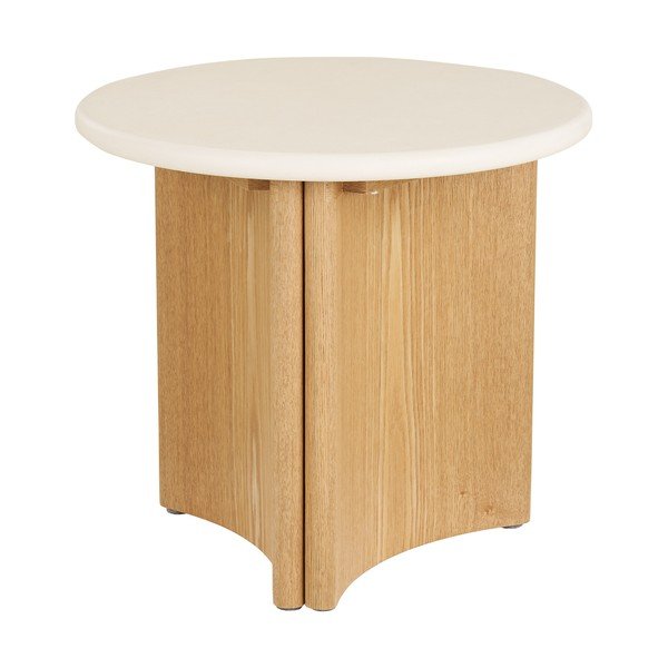 Kulatý odkládací stolek s betonovou deskou ø 50 cm Motril – House Nordic