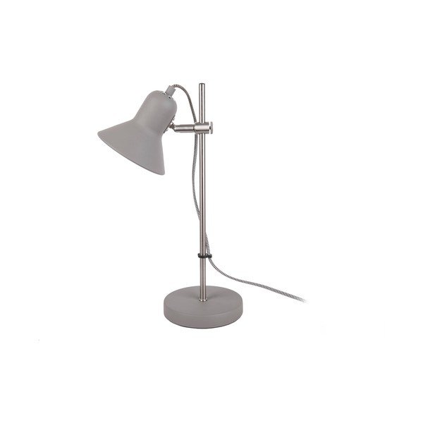 Světle šedá stolní lampa Leitmotiv Slender, výška 43 cm