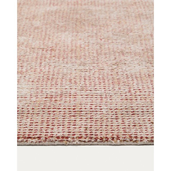 Ručně tkaný koberec z viskózyv terakotové barvě 160x230 cm Elvan – Kave Home-image-3