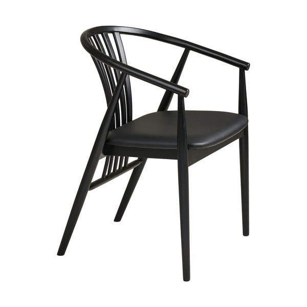 Černá jídelní židle s područkami z bukového dřeva Agustin – House Nordic-image-3