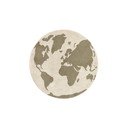 Zelený/krémový pratelný/ručně tkaný bavlněný dětský koberec ø120 cm World Map – Lorena Canals