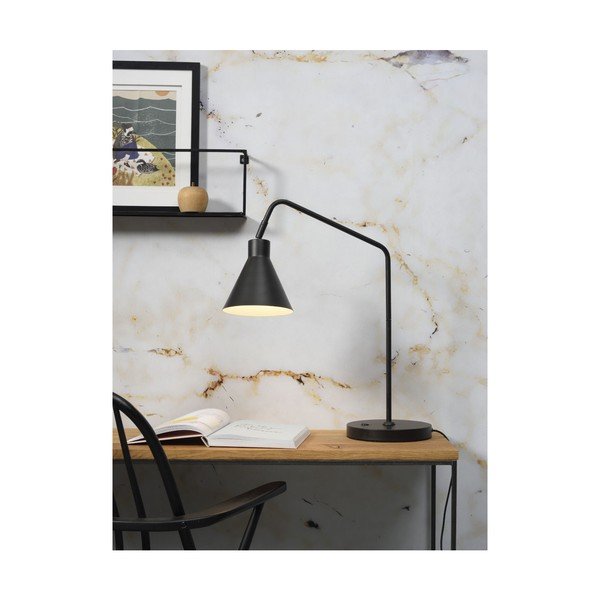 Černá stolní lampa s kovovým stínidlem (výška 55 cm) Lyon – it's about RoMi-image-3