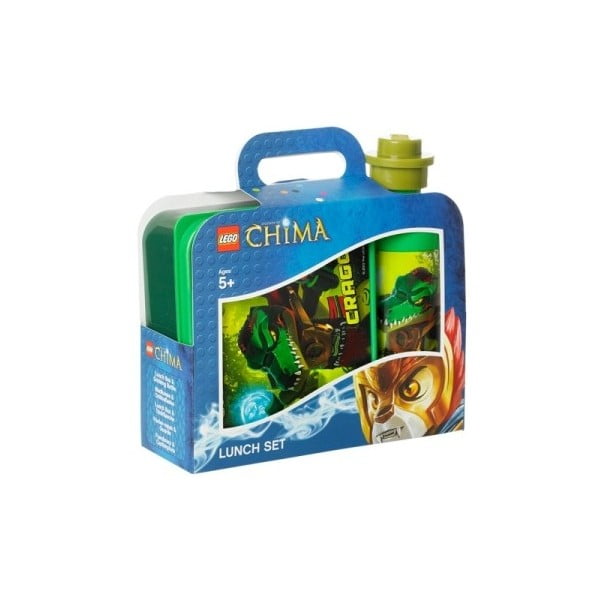 Láhev na pití a box na svačinu Legend of Chima, zelené