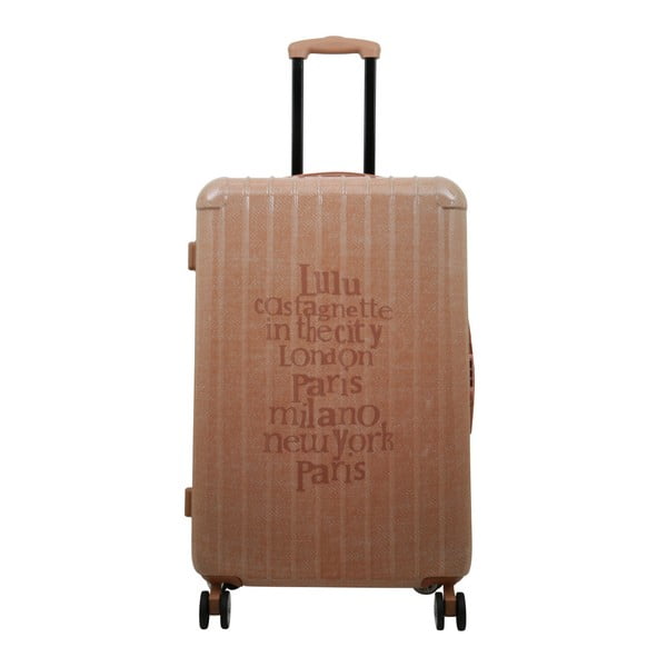 Béžový cestovní kufr LULU CASTAGNETTE Fiona, 107 l