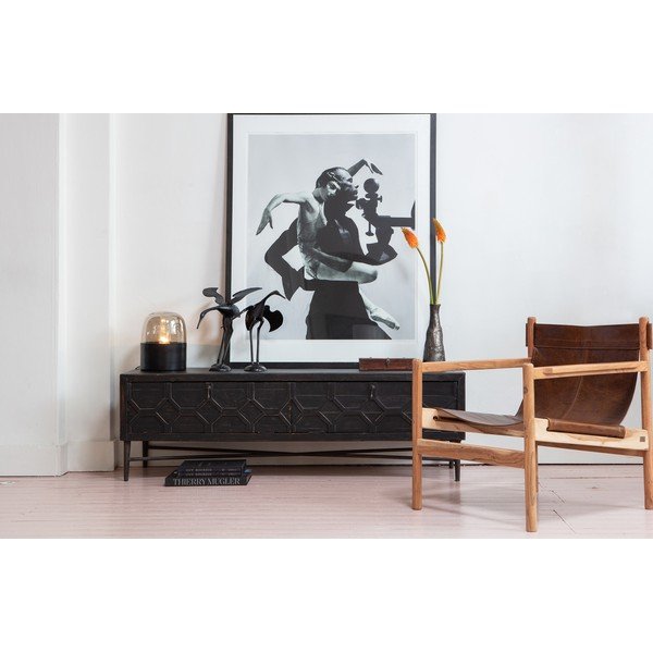 Hnědé křeslo z buvolí kůže BePureHome Chill-image-1