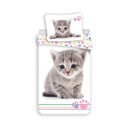Bílé bavlněné dětské povlečení na jednolůžko 140x200 cm Kitten "Colour" – Jerry Fabrics
