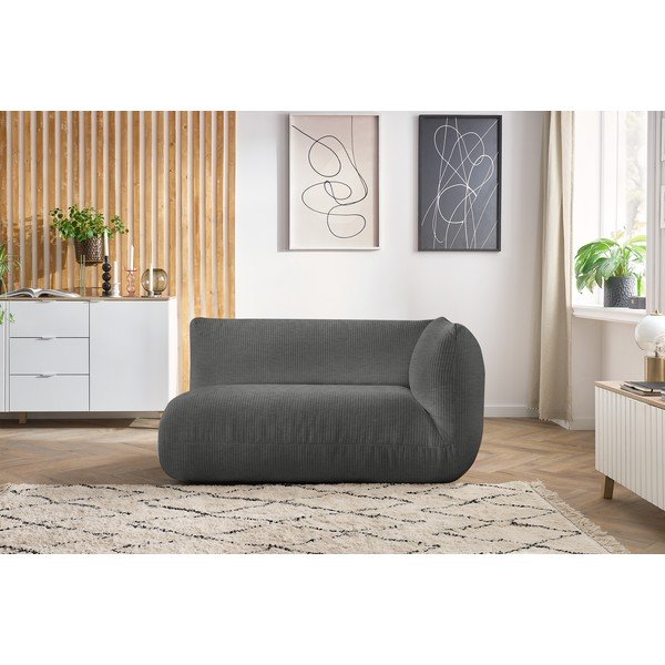 Šedý manšestrový modul pohovky (pravý roh) Lecomte – Bobochic Paris-image-4