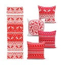 Sada 4 vánočních povlaků na polštář a běhounu na stůl Minimalist Cushion Covers Christmas