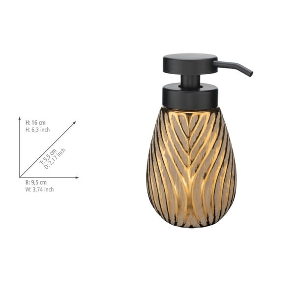 Keramická sada doplňků do koupelny ve zlaté barvě Idro – Wenko-image-3