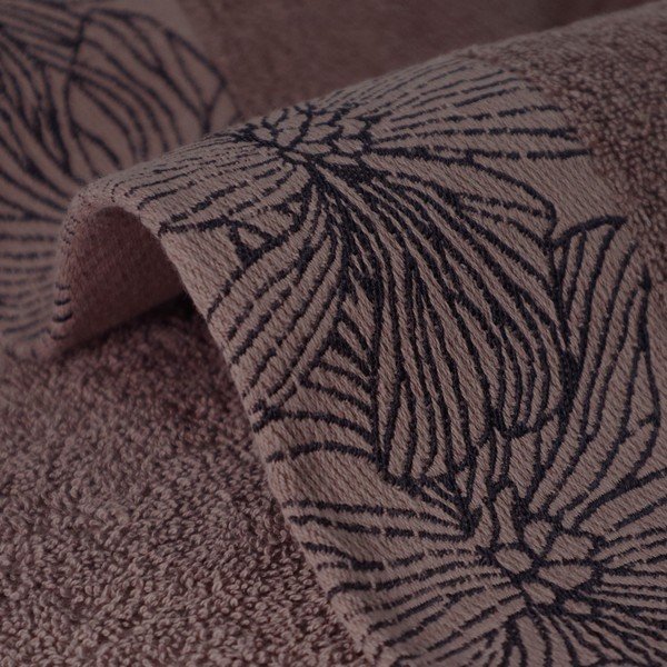 Hnědý froté bavlněný ručník 50x100 cm Valencia – My House-image-3