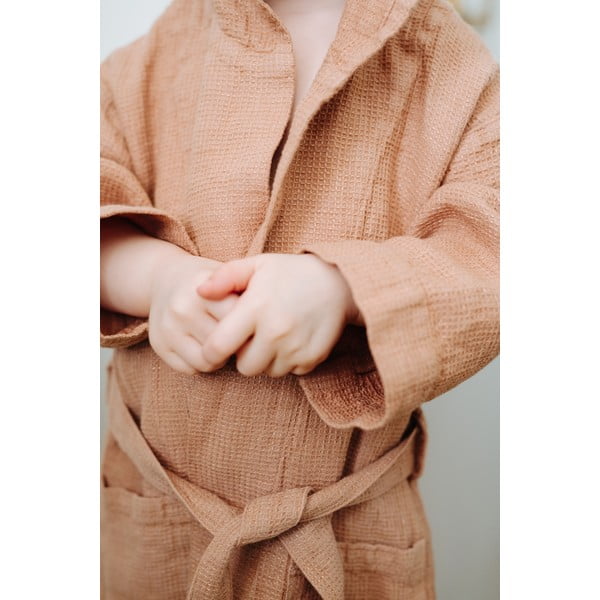 Dětský oranžový lněný župan Linen Tales Nature, vel. 122 - 128-image-4