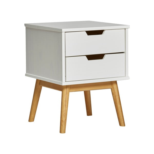 Bílý noční stolek z masivního borovicového dřeva Marckeric Baku-image-3