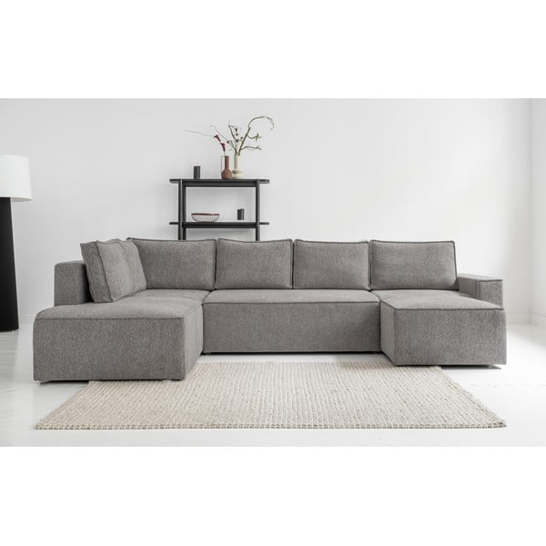 Světle šedá rozkládací rohová pohovka (levý roh) Brave Dave – Miuform-image-1