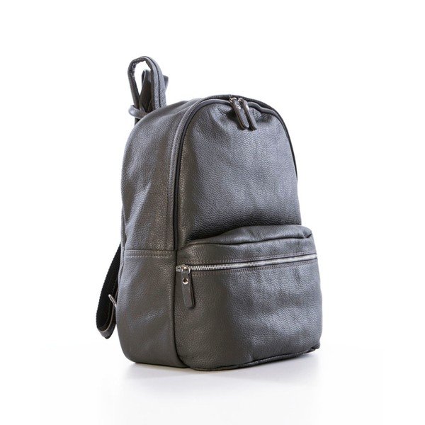 Šedý batoh z pravé kůže Federica Bassi Sio-image-3