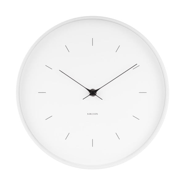 Bílé nástěnné hodiny Karlsson Butterfly, ø 27,5 cm