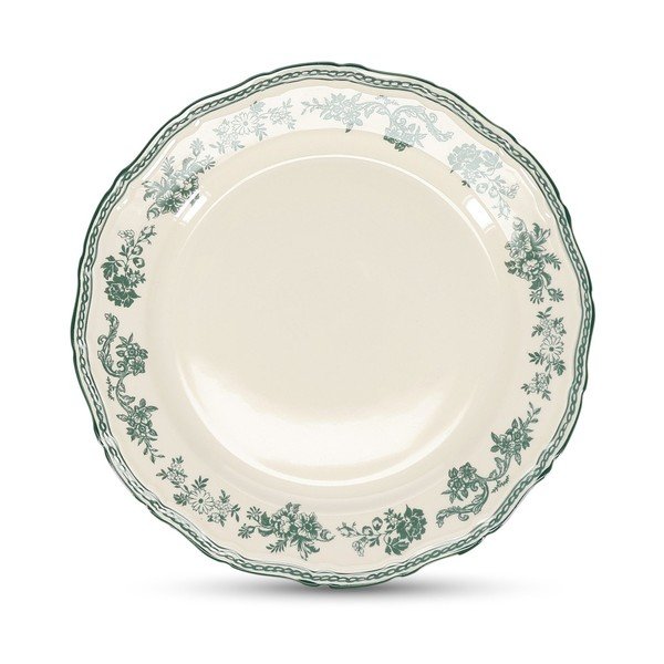 Zelený/slonovinový porcelánový talíř ø 27 cm Cyril – S|P Collection