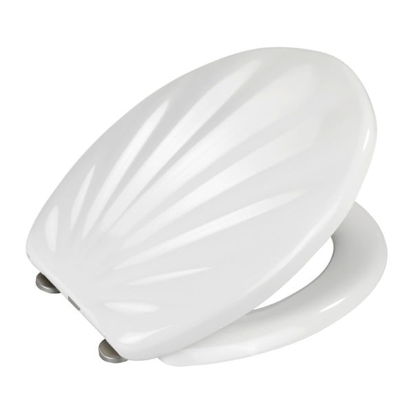 Bílé WC sedátko se snadným zavíráním Wenko Premium Sea Shell, 45,5 x 38 cm-image-2