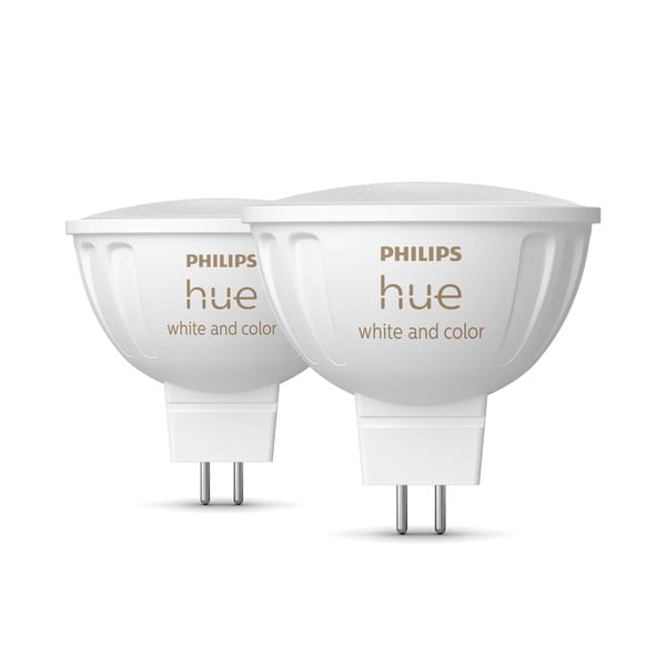 Smart žárovky v sadě 2 ks GU 5,3, 6 W White and color ambiance – Philips Hue