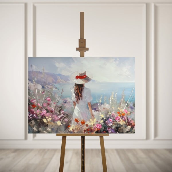 Obraz s ručně malovanými prvky na plátně 100x70 cm Amelia – Styler-image-2
