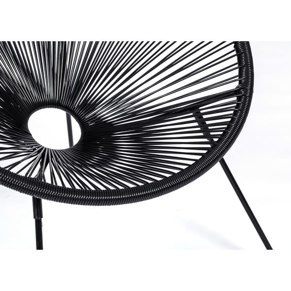 Set černých zahradních křesel Avocado a stolku Loris, ø 35 cm-image-3