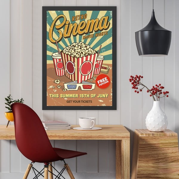 Obraz 40x55 cm Retro Cinema – Wallity-image-1