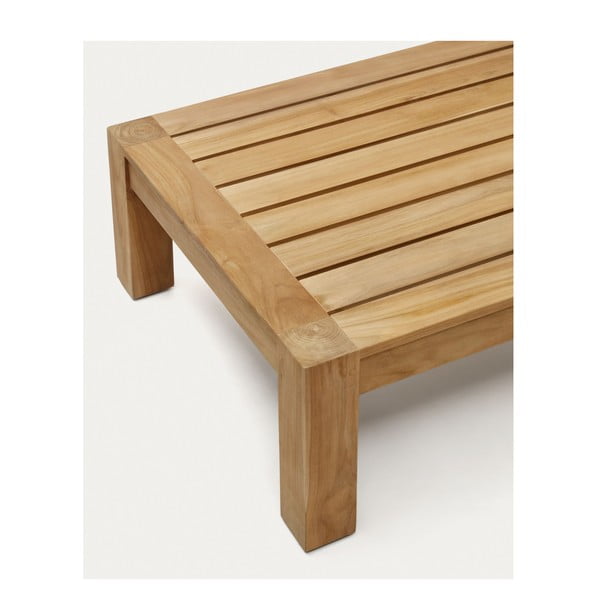 Konferenční stolek z teakového dřeva v přírodní barvě 76x153 cm Forcanera – Kave Home-image-4