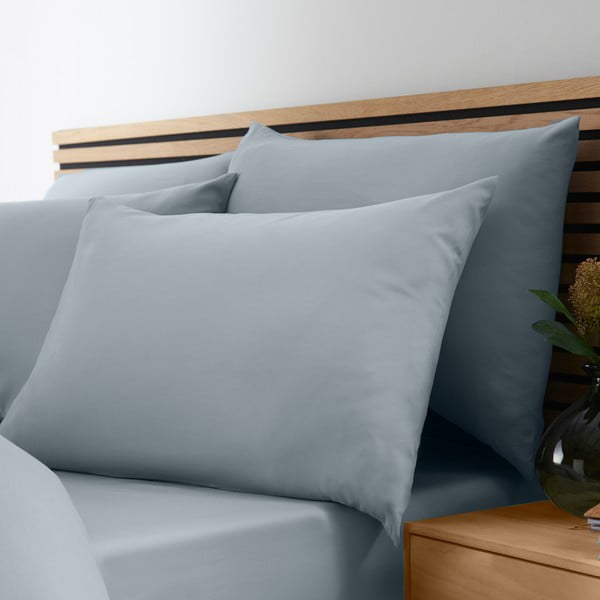 Šedomodré povlečení na dvoulůžko/prodloužené 230x220 cm So Soft Non-Iron – Catherine Lansfield-image-3