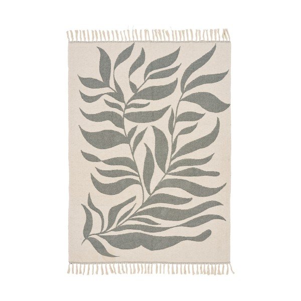 Zelená/béžová bavlněná deka 130x180 cm Loni – House Nordic-image-2