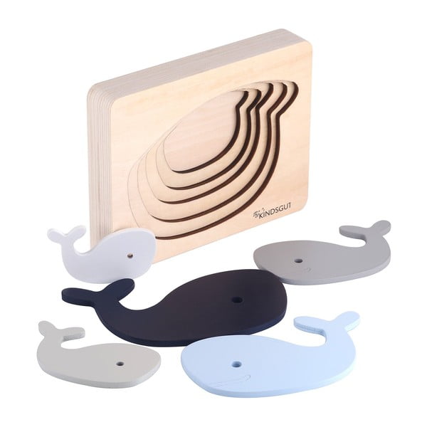 Dřevěné vkládací puzzle Whale – Kindsgut-image-4