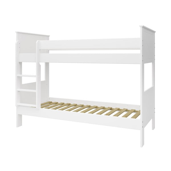 Bílá patrová dětská postel 90x200 cm Alba - Tvilum-image-2