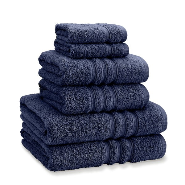 Tmavě modré froté bavlněné ručníky a osušky v sadě 6 ks Zero Twist – Catherine Lansfield