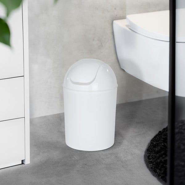 Bílý odpadkový koš z nerezové oceli 6 l Economic – Wenko-image-1