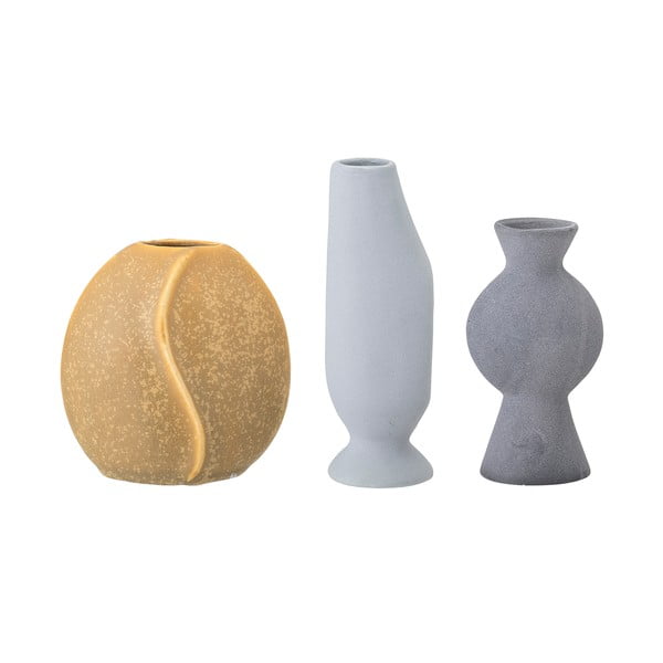 Ručně vyrobené vázy z kameniny v sadě 3 ks (výška 12,5 cm) Miacecilia – Bloomingville