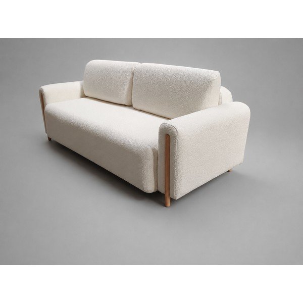 Slonovinová rozkládací/s úložným prostorem pohovka z textilie bouclé 244 cm Arcadova - II.  jakost – ELTAP-image-2